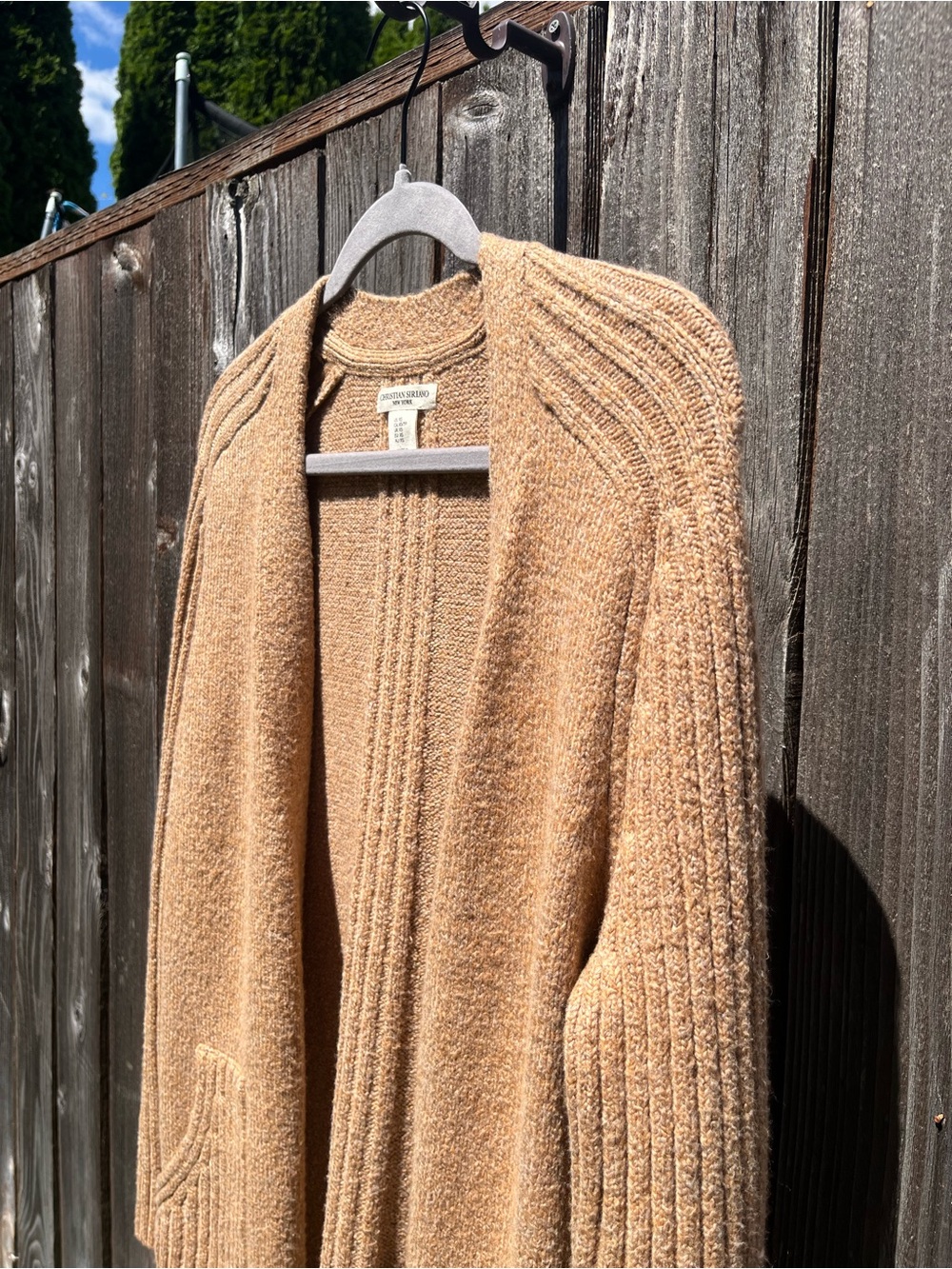 Christian Siriano New York tan open cardigan duster size XS - Picture 5 of 11